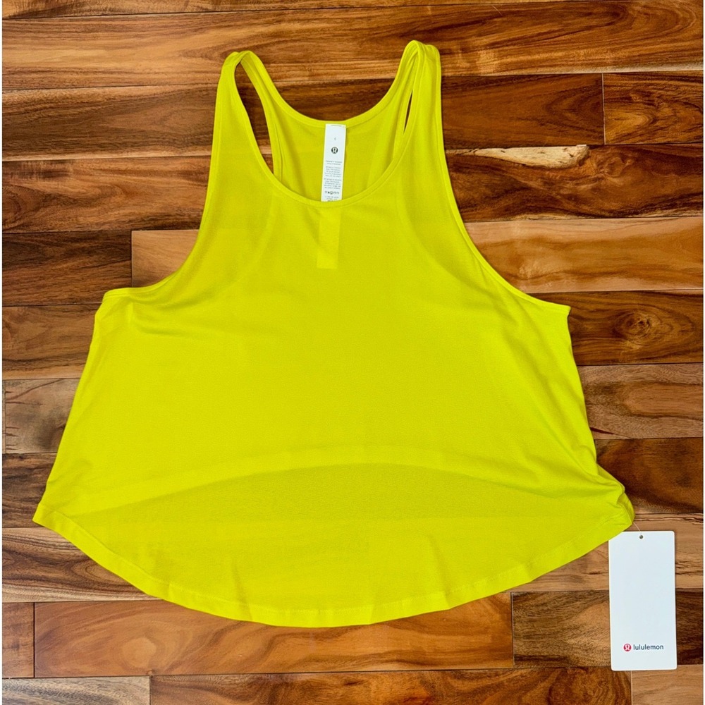 Lululemon Lightweight Training Racerback Tank Yellow Serpentine Size 6